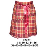 02429 - Molde de Falda escocés con 2 pliegues en delantero