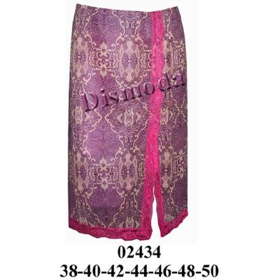 02434 - Molde de Falda con abertura en el costado y aplicación de encaje