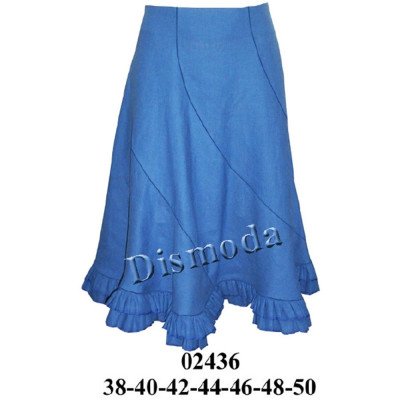 02436 - Molde de Falda 6 piezas con 2 tiras recogidas en basta 02436 - Molde de Falda 6 piezas con 2 tiras recogidas en basta