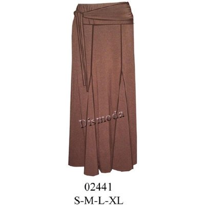 02441 - Molde de Falda larga con aberturas frontales y tiras en la pretina para anudar