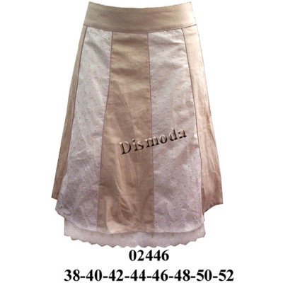 02446 - Molde de Falda 10 paños con pretina forro y basta con broderie