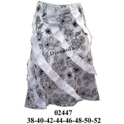 02447 - Molde de Falda 6 paños con ruchas 02447 - Molde de Falda 6 paños con ruchas