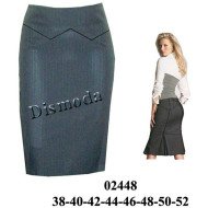 02448 - Molde de Falda con corte en delantero y pliegue abanico en espalda largo 58 cms aprox