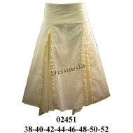 02451 - Molde de Falda con rebeca con tiras plisadas en triángulos