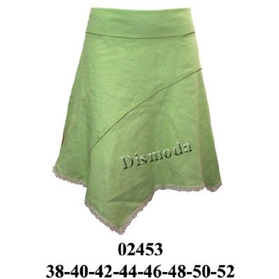 02453 - Molde de Falda a la cadera faldón en punta