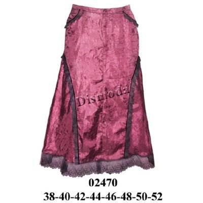 02470 - Molde de Falda con bolsillo falso en delantero y cortes redondos en costado 02470 - Molde de Falda con bolsillo falso en delantero y cortes redondos en costado