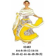 02483 - Molde de Falda centroamericana de 360º