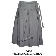 02484 - Molde de Falda con rebeca 3 pliegues encontrados con presillas y lazo