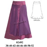 02492 - Molde de Falda gode con faldón doble en delantero