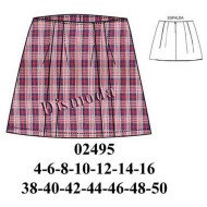 02495 - Molde de Falda escolar a la cadera