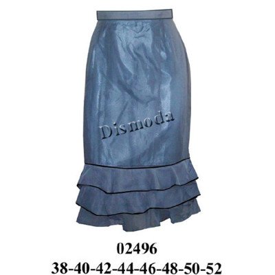 02496 - Molde de Falda charlestón con 3 vuelos