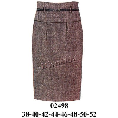 02498 - Molde de Falda con rebeca cintura alta