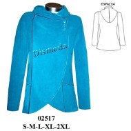 02517 - Molde de Polar cruzado con gorro y tres botones