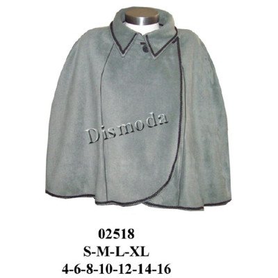 02518 - Molde de Capa cruzada cuello camisero 02518 - Molde de Capa cruzada cuello camisero