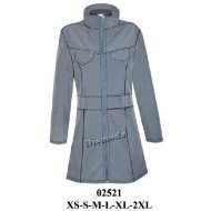 02521 - Molde de Abrigo con cuello solapa, bolsillos de parche y canesú