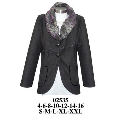 02535 - Molde de Polar dos botones con cuello plisado