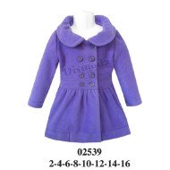 02539 - Molde de Abrigo cruzado niña cuello recogido