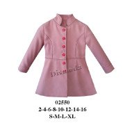 02550 - Molde de Abrigo cuello mao, para vestidos de cueca