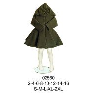 02560 - Molde de abrigo con gorro y cierre