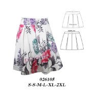 026105 - Molde de Falda con pliegues