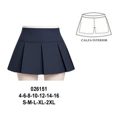 026151 - Molde de Falda short con rebeca, 3 pliegues encontrados 026151 - Molde de Falda short con rebeca, 3 pliegues encontrados