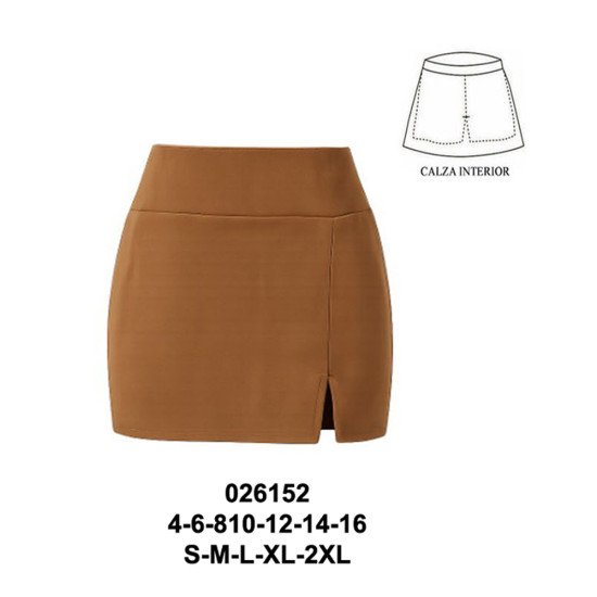 026152 - Molde de Falda short con abertura en costado y rebeca 026152 - Molde de Falda short con abertura en costado y rebeca