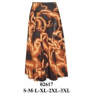 02617 - Molde de Falda lycra evase con pretina, seis paños