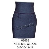 02653 - Molde de Minifalda de talle alto con pretina ancha y bolsillos curvos