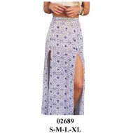 02689 - Molde de Falda larga con aberturas en el delantero