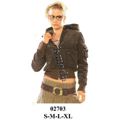 02703 - Molde de Casaca dama con gorro puño y pretina de tejido 02703 - Molde de Casaca dama con gorro puño y pretina de tejido