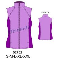 02752 - Molde de Casaca dama, sin mangas con cortes