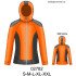 02782 - Molde de Chaqueta bitono con capucha y cierre frontal