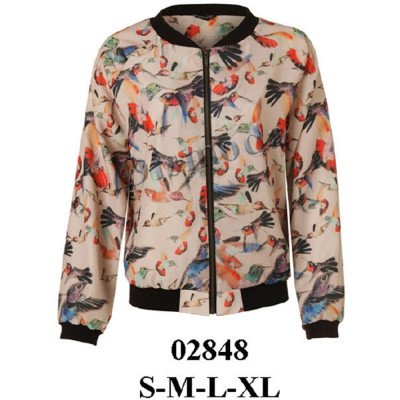 02848 - Molde de Chaqueta tipo bomber con cuello, cierre central, mangas raglan con vivos, pretina y puños elasticados, y bolsillos delanteros 02848 - Molde de Chaqueta tipo bomber con cuello, cierre central, mangas raglan con vivos, pretina y puños elasticados, y bolsillos delanteros