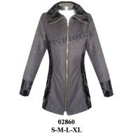 02860 - Molde de Chaqueta corte princesa, cuello alto