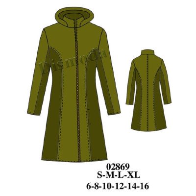 02869 - Molde de Parka larga con forro polar