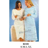 03101 - Molde de Camisa de dormir con canesú en delantero manga larga