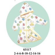 03117 - Molde de Bata infantil con gorro integrado