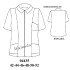 04435 - Molde de Delantal de manga corta con cuello camisero, cierre central, cortes verticales en el delantero y bolsillos de parche laterales y en el pecho