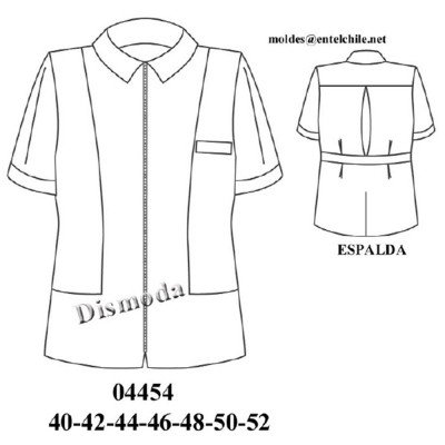 04454 - Molde de Chaqueta de doctor 04454 - Molde de Chaqueta de doctor