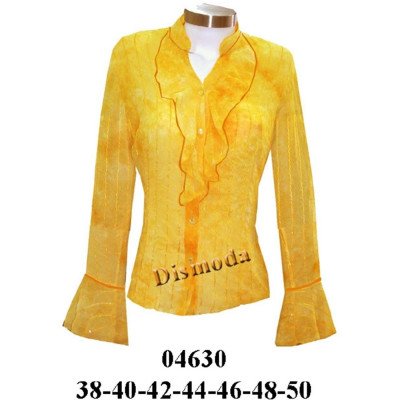 04630 - Molde de Blusa cuello mao con rucha en delantero