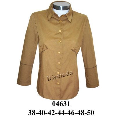 04631 - Molde de Blusa con recogido en la pinza del delantero, manga 3/4 puño ancho 04631 - Molde de Blusa con recogido en la pinza del delantero, manga 3/4 puño ancho