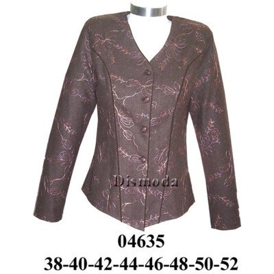 04635 - Molde de Casaca escote v con corte princesa, basta en punta 04635 - Molde de Casaca escote v con corte princesa, basta en punta
