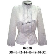 04638 - Molde de Blusa cuello mao con corte al talle y plisados