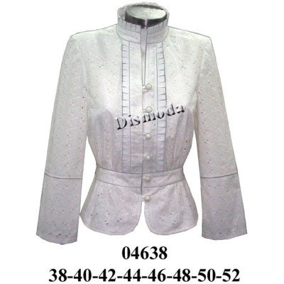 04638 - Molde de Blusa cuello mao con corte al talle y plisados