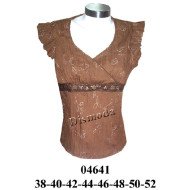 04641 - Molde de Blusa cruzada con corte bajo busto