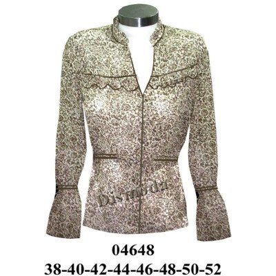 04648 - Molde de Blusa escote v cuello mao, elasticada en cintura, y tira recogida en delantero 04648 - Molde de Blusa escote v cuello mao, elasticada en cintura, y tira recogida en delantero