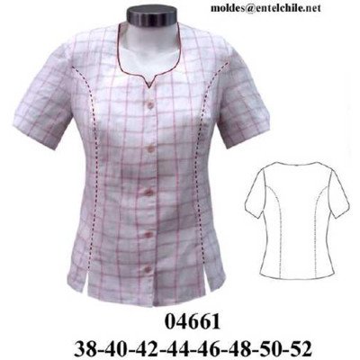 04661 - Molde de Blusa corte princesa 04661 - Molde de Blusa corte princesa