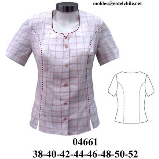 04661 - Molde de Blusa corte princesa