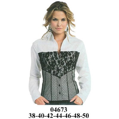 04673 - Molde de Blusa cuello camisero con cortes y aplicaciones en delantero y espalda 04673 - Molde de Blusa cuello camisero con cortes y aplicaciones en delantero y espalda