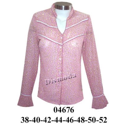 04676 - Molde de Blusa cuello mao escote v con cortes diagonales y aplicación en delantero 04676 - Molde de Blusa cuello mao escote v con cortes diagonales y aplicación en delantero